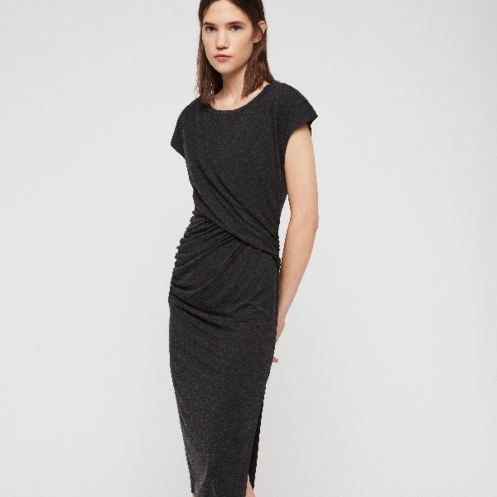 Allsaints Kasia Draped Jersey Dress